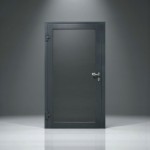 Drzwi przeciwpożarowe aluminiowe jednoskrzydłowe EI30 80' pełne