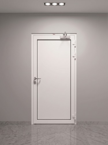 Drzwi aluminiowe ppoż jednoskrzydłowe EI30