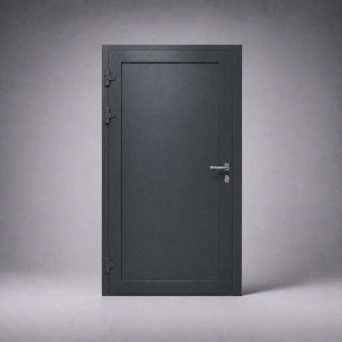 Drzwi przeciwpożarowe aluminiowe jednoskrzydłowe EI60 90' pełne