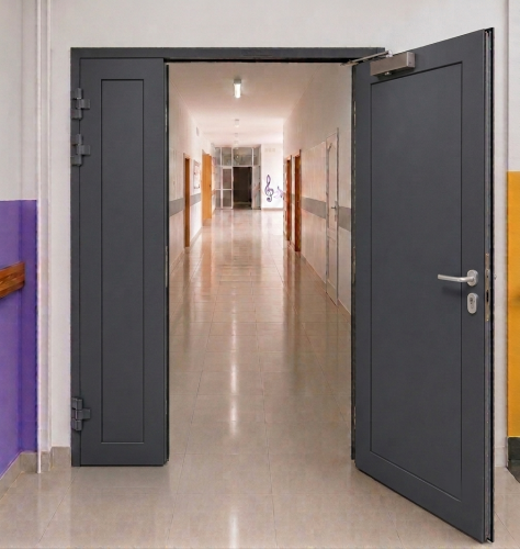 Dwuskrzydłowe drzwi ppoż aluminiowe